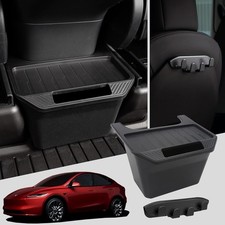 2PCS Rear Center Console Organizer for Model Y Accessories 2020-2024 2025, Under