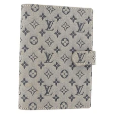 LOUIS VUITTON Monogram Mini Agenda PM Day Planner Cover Blue R20910 Auth BA7729