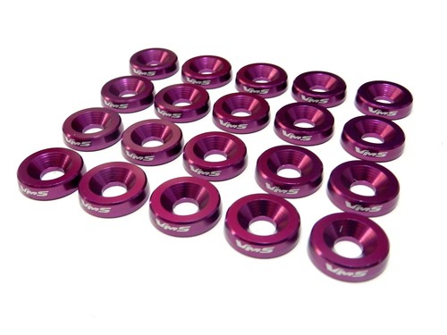 20PC VMS RACING FENDER WASHER * BOLT & WASHER KIT * - PURPLE - Bild 4 von 5