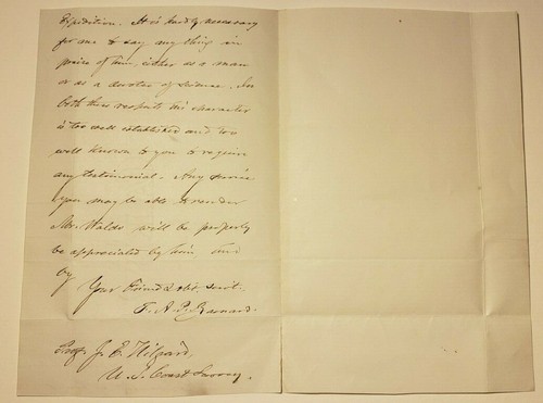 1876 F.A.P. BARNARD TRANSIT DER VENUS BRIEF AN HILGARD COLUMBIA US KÜSTENUMFRAGE - Bild 2 von 4