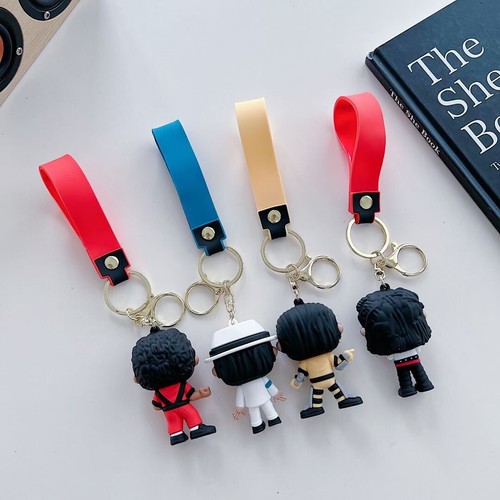 Creative King of Dance Michael Jackson Keychain Handmade Key Ring Holder Pendant - Bild 11 von 19