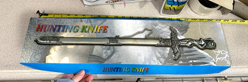 Sexy Female Figure Fixed Knife 18.5" Stainless Steel Dagger 13" Blade w/Sheath - Picture 6 of 10