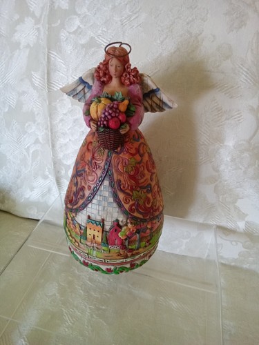 Jim Shore 2004 #117675 Heartwood Creek "Bountiful Angel" Figurine Enesco Cottage - Picture 2 of 6