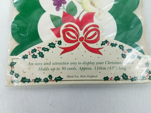 Vintage (1983) Viktorianischer Weihnachtskartenhalter für 30 Karten 43" lang England - Bild 2 von 3