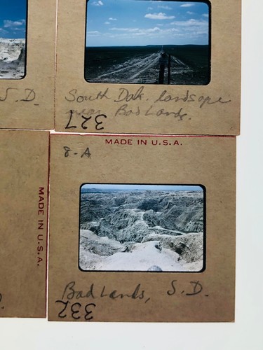 Lote de 4 Diapositivas Fotográficas BADLANDS EE. UU. 1951 35mm South Dakota Out West - Imagen 4 de 5