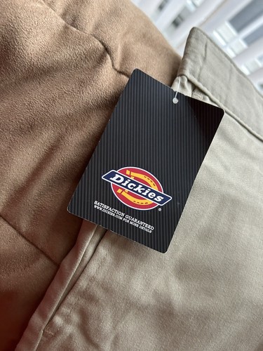 Dickies Canvas Pants Men's 34 X32 Carpenter 5 Pockets Distressed Beige - Picture 2 of 5