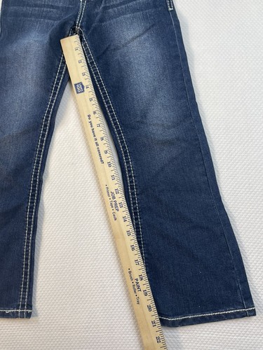 NEW Cedar Rose Girls Size 7 Bootcut Dark Blue Jeans W/Embroidered Back Pockets - Picture 3 of 10