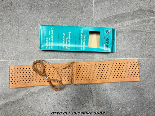 AVUS Brown Steering Wheel Glove with Winding Cord Length 36" NOS Made in Germany - Foto 7 di 8