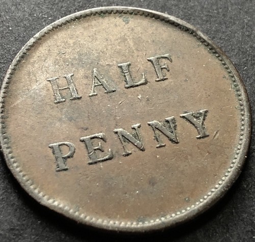 1841 Canada mezzo penny gettone n.61 - Foto 4 di 7
