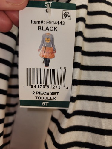 Counting Daisies Dress Girls Size 4T Hello Pumpkin Stripe Tule Dress And Legging - Picture 7 of 8