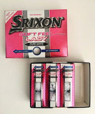 SRIXON GOLF BALLS Soft Feel Lady White - Open Box w/9 Balls 3 New Packs of 3