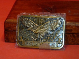 Pre-Owned-Freedom-Is-Not-Free-Belt-Buckle