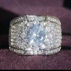 Jewelry Design With Bustdown Cubic Zirconia Men's Ring Size 10 Iced Out Fashion
