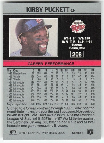 KIRBY PUCKETT - Pick Your Cards - Build Your Own Lot! TWINS - Bild 46 von 104
