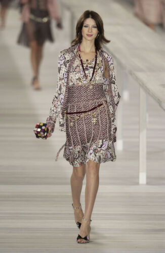 CHANEL 04P MOST WANTED SPRING 2004 CC LOGO TWEED RUNWAY DRESS 42 40 RARE NEW - Picture 2 of 12