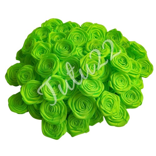 2" flat ribbon rose flower prom wedding baby hair embellishment UK SELLER (3pk) - Picture 25 of 40