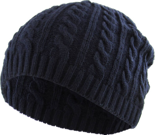 Gorro tejido con cable liso con puños de moda elástico sombrero de invierno gorra de esquí - Imagen 37 de 96
