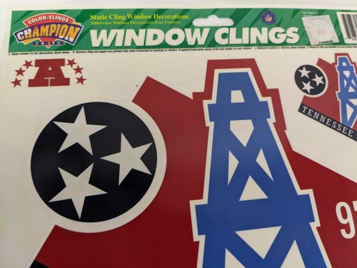 Vintage Tennessee Oilers 1997 Inaugural Season Window Clings NFL Titans, Houston - Picture 2 of 7