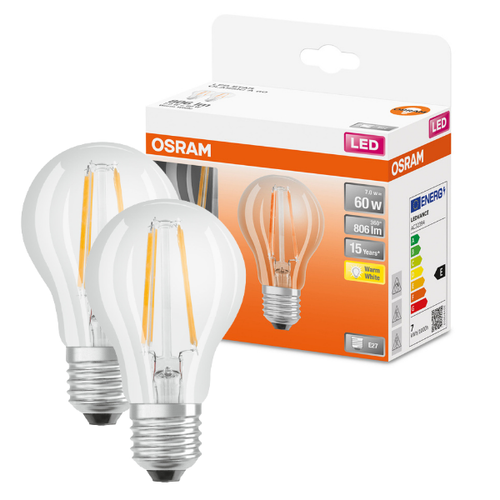 OSRAM LED E14 BOMBILLA 40W VIDRIO FILAMENTO SES BOMBILLA MINI GLOBO TRANSPARENTE PAQUETE DE 2 - BLANCO - Imagen 8 de 10