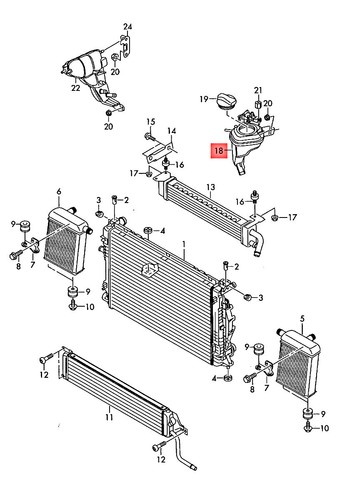 Genuine AUDI Audi RS6RS6 plus Avant qu. Coolant Expansion Tank 4F0121407A
