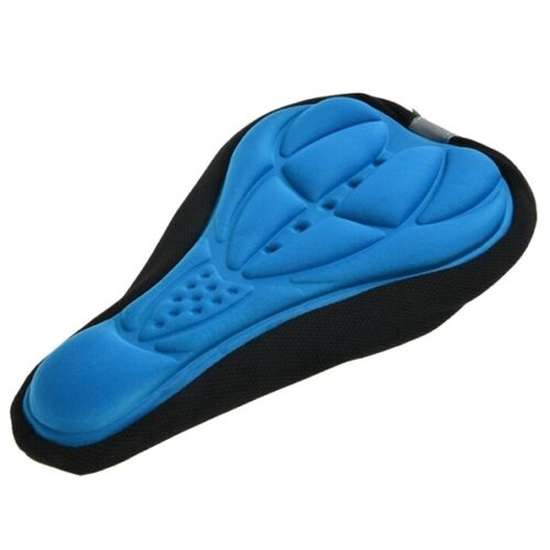BICYCLE GYM COMFORT GEL SEAT SADDLE COVER CUSHION FOR BICYCLE GYM SPIN BLUE - Picture 2 of 2