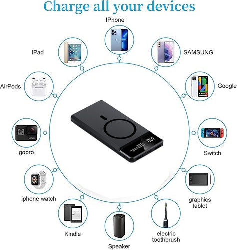 2000000mAh Power Bank Magnetic Wireless Charging Portable Charger for iphone - Picture 2 of 17