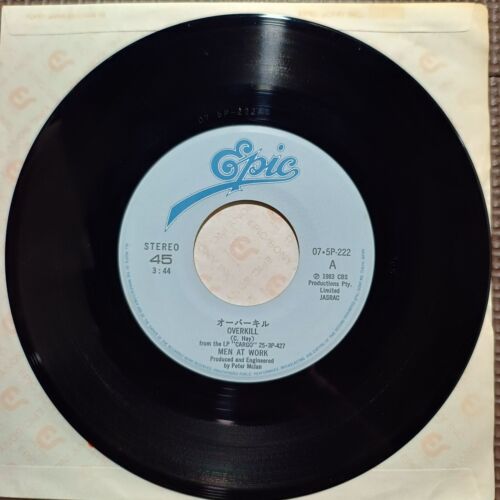 MEN AT WORK-OVERKILL 07・5P-222 JAPAN ORIGINAL ISSUE 7"45 - Picture 3 of 4
