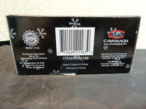 CAVANAGH HARLEY DAVIDSON CHRISTMAS ORNAMENT NEW In Box 2001 - Picture 4 of 4
