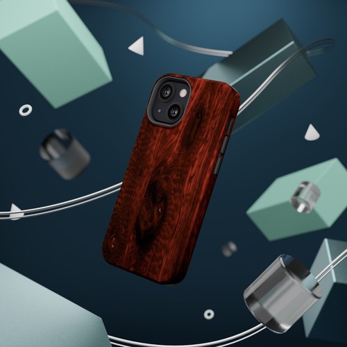 Estuches resistentes MagSafe de madera dura de color rojo oscuro - Imagen 54 de 76