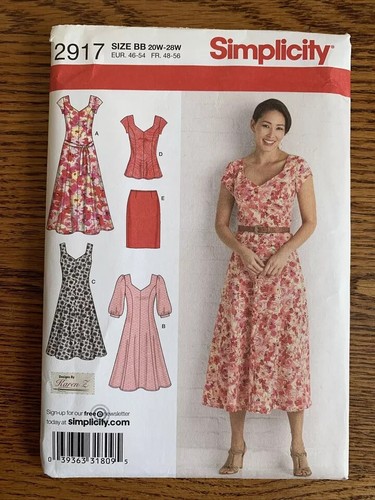 LOT OF 4 Simplicity Womens 20W-28W Size BB Sewing Patterns; UNCUT - Picture 4 of 9