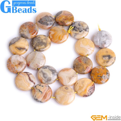 Espaciador de monedas de piedra natural surtido cuentas sueltas para fabricación de joyas hebra 15" GB - Imagen 37 de 148