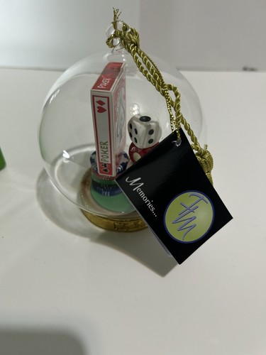 Poker Flavia Milano Memory Globe Ornament Brand New - Picture 2 of 7