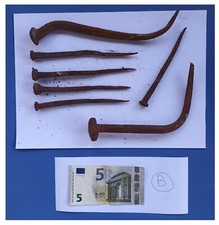 Chiodi ferro battuto vedi fotografia, forgiati a mano vecchi antichi vintage - B