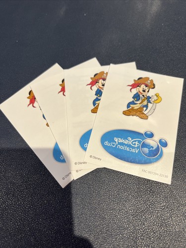 Set Of 4 Disney Vacation Club (DVC) Mickey Pirate Temporary Tattoos