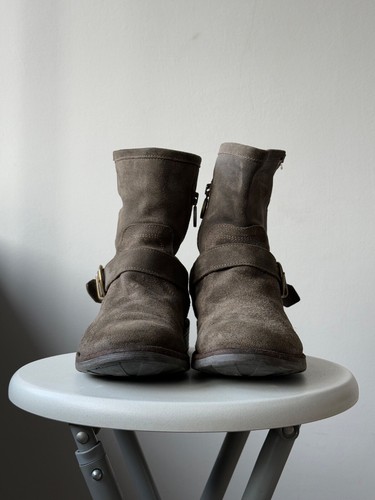 Women's Fiorentini + Baker Eli Eternity Brown Suede Zip Biker Boots Size 39/US 9 - Picture 4 of 10