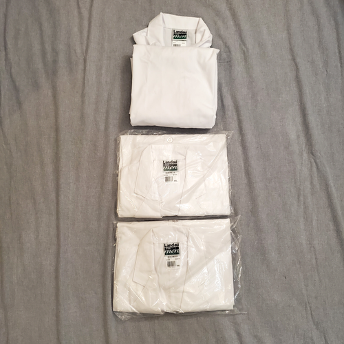 Landau Men’s White Lab Coat Doctor Coat Medical Uniforms Set of 3 - Picture 6 of 6