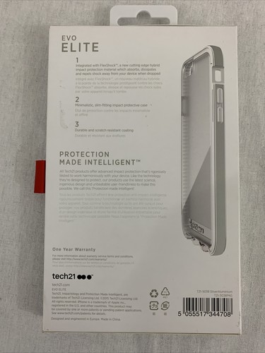 Tech 21 Evo Elite Advanced Impact Protection Case for iPhone 6/6s - Silver - Picture 4 of 4