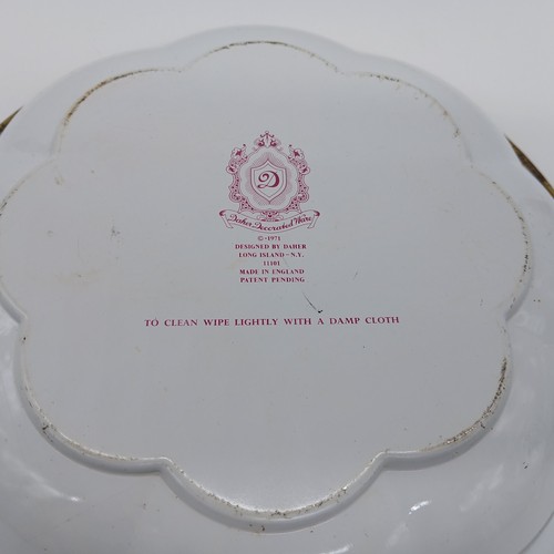 Vintage Daher Decorated Ware Tin Serving Bowl Tray England Floral - Picture 6 of 6