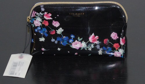 TED BAKER Schminktasche Kosmetiktasche Lack schwarz mit bunten Blumen NEU 45 € - Bild 8 von 11