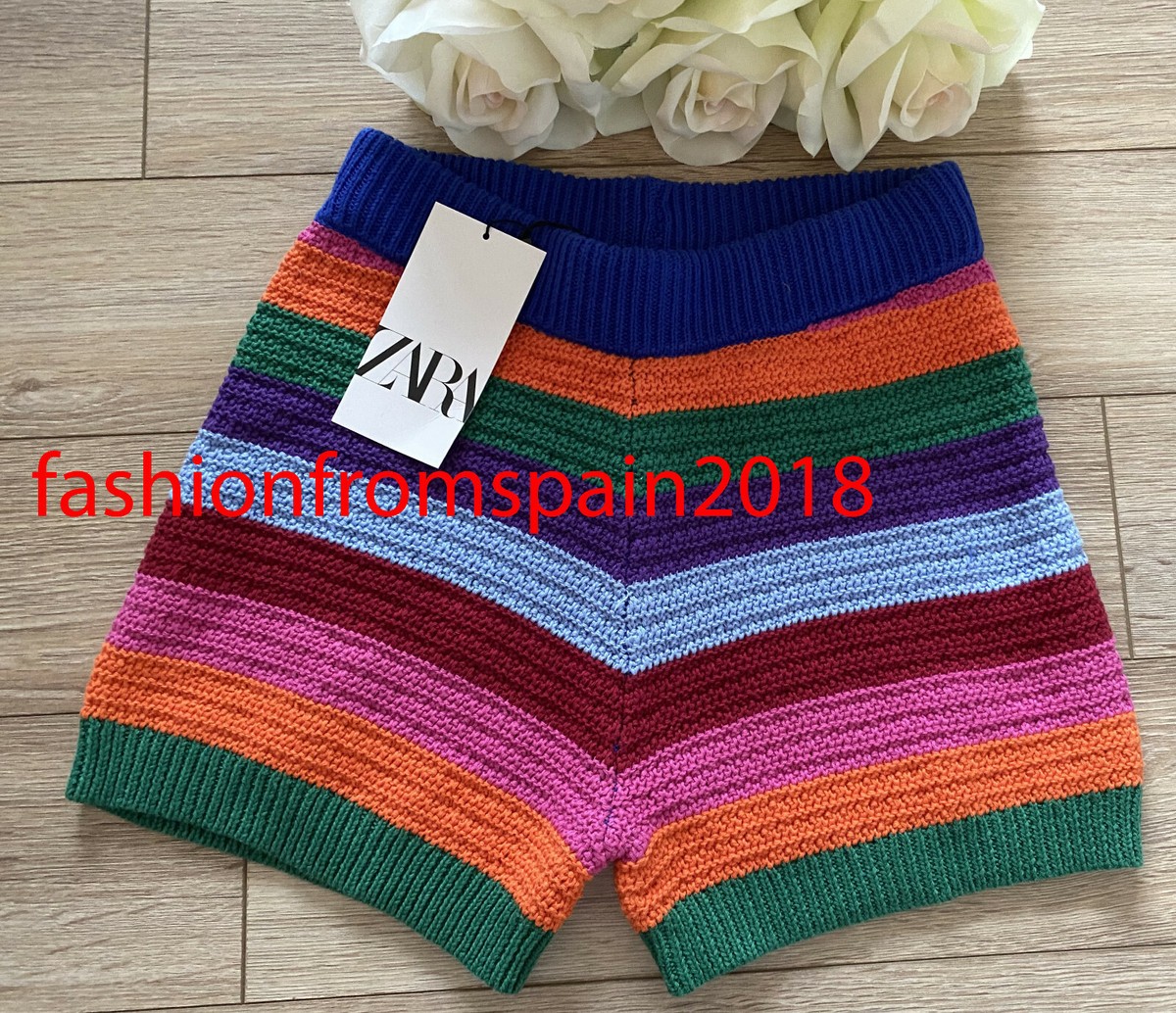 【新品未使用、即日発送】moose's pretty knit shorts MULTICOLOR STRIPED KNIT SHORTS - Pink | ZARA United States