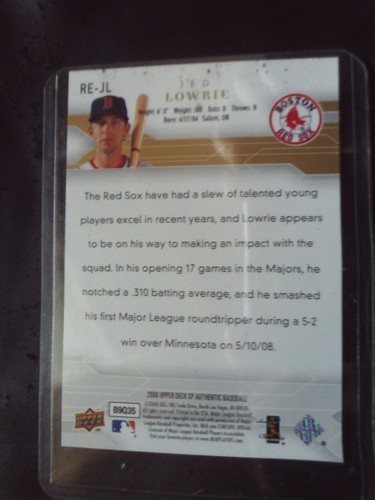 Jed Lowrie 2008 SP Authentic Rookie Exclusives RC CARD# RE-JL - Picture 2 of 2