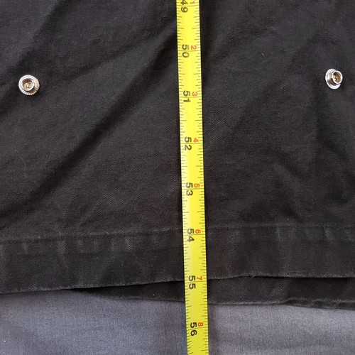 J Peterman Jacket Mens Medium Black Horsemans Riding Duster Canvas Corduroy Long - Picture 4 of 13