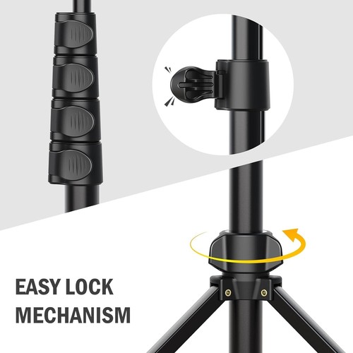 64” Tripod for Cell Phone & Camera Phone Tripod with Remote and Phone Holder - Picture 4 of 7