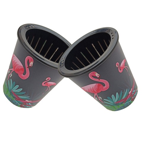 2pcs Self Watering Flower Planter Pots Plant Pot Flowerpot Plastic Flamingo - Afbeelding 2 van 8