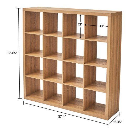 16-Cube Storage Organizer Bookcase Display Compartment Open Back Home Office - Picture 2 of 6