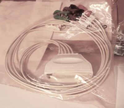 1BOX OF 19 PHILIPS ECG LEADS TEST 5 LEAD GRABBER REF 989803172031 FREE SHIPPING!