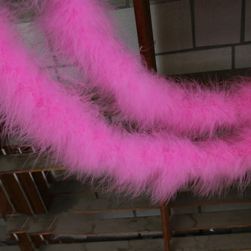 2 meters Thicken Fluffy Turkey Feather Boa Soft Full Plume Trim Stripe for DIY - Picture 21 of 41
