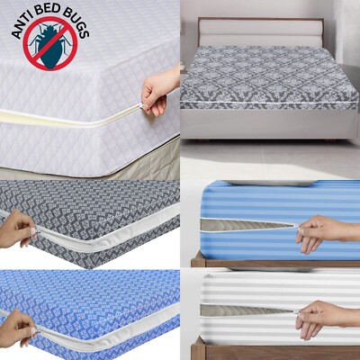 ANTI BED BUG Matratze Total Encasement Reißverschluss Bezug Matratzenschutz King Size