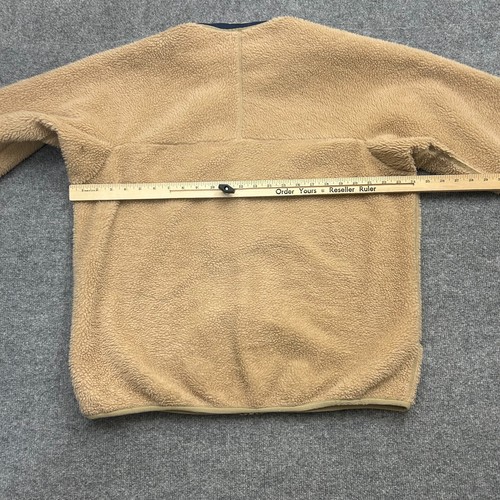 VTG Patagonia Retro-X Fleece Jacket Men’s L Made in USA BMT Beige Navy Deep Pile - Picture 7 of 10