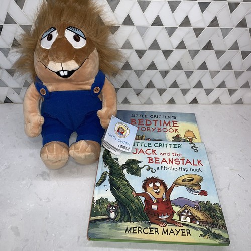 2 Kohls Little Critters Plüschtier und 2 Bücher Liftklappe Schlafenszeit Geschichte Jack Bohnenstange